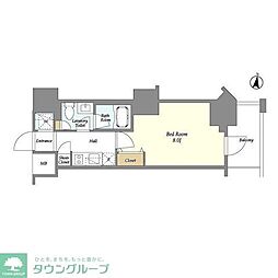 REX白金 1Kの間取図画像