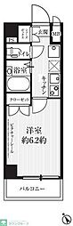 HF武蔵小山レジデンス 1Kの間取図画像