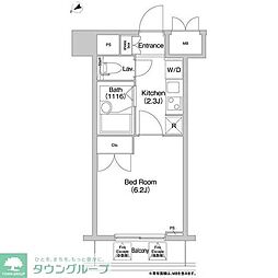 コンフォリア芝浦キャナル 1Kの間取図画像