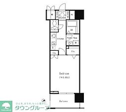 アーレア戸越公園 1Kの間取図画像