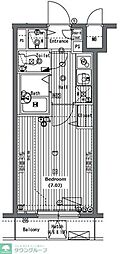 ガラ・グランディ日本橋 1Kの間取図画像