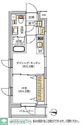リビオメゾン湯島 1DKの間取図画像