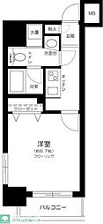 プレール・ドゥーク京橋 1Kの間取図画像