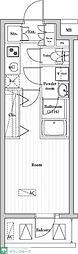 オーパスレジデンス武蔵小山 1Kの間取図画像