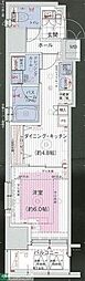 エステムプラザ芝公園 1DKの間取図画像