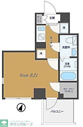 AXAS日本橋浜町 1Kの間取図画像