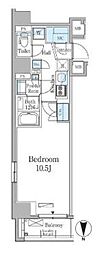 THEAXISKOJIMACHI 1Kの間取図画像
