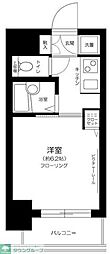 プレール目黒リバーサイド 1Kの間取図画像