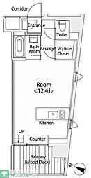 イプセ学芸大学 ワンルームの間取図画像
