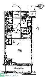 ハーモニーレジデンス品川WEST♯002 1Kの間取図画像