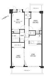 ライオンズガーデン大泉学園第2 2SLDKの間取図画像