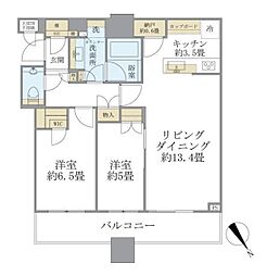 ブリリアタワーズ目黒サウスレジデンス 3LDKの間取図画像