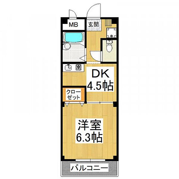 グリーンヒルズ ｜大阪府河内長野市木戸西町1丁目(賃貸マンション1DK・3階・24.96㎡)の写真 その6