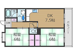 アサヒパークハイツ  ｜ 大阪府高槻市芝生町２丁目（賃貸マンション2DK・1階・45.00㎡） その2