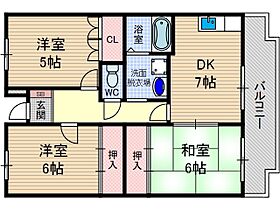 リオラムール  ｜ 大阪府茨木市新堂１丁目（賃貸アパート3DK・2階・62.00㎡） その2