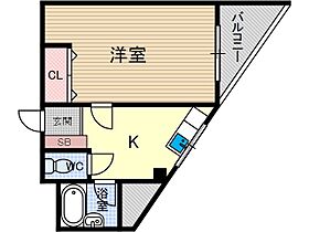 アンフィニィ庄3  ｜ 大阪府茨木市庄１丁目（賃貸マンション1K・4階・23.00㎡） その2