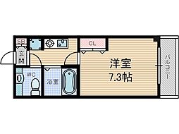 ラフォルテ駅前 6階1Kの間取り
