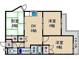 プリマベーラ 3DKの間取図画像