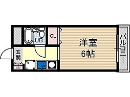 イーストヴィレッジ茨木 1Kの間取図画像