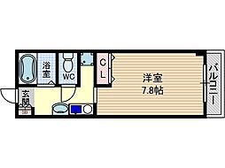 ドマーニ 1Kの間取図画像