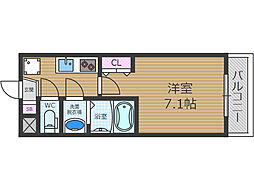 KORE・YIELD千里丘 1Kの間取図画像