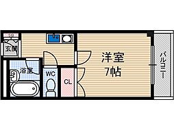 宮元七番館 1Kの間取図画像
