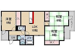 マンション・アメニティパート2 3LDKの間取図画像