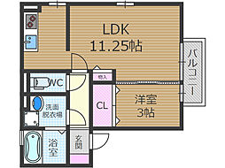クラインガルテンB棟 2階/-