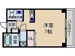 アビタ細川 ワンルームの間取図画像