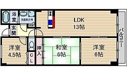 アクトパレス 3LDKの間取図画像