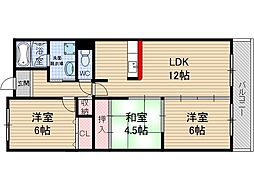 グレース水尾 3LDKの間取図画像