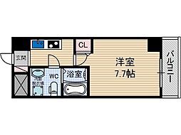 SERENiTE千里丘 1Kの間取図画像