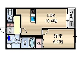 エドモントン 1LDKの間取図画像