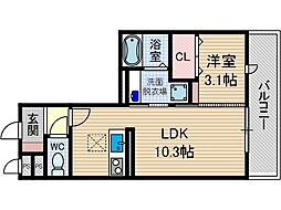 ワンモア・オッツ 1LDKの間取図画像