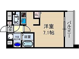 アーバンウェル茨木 ワンルームの間取図画像