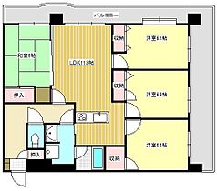 ライオンズマンション六ッ門第2　902 902 ｜ 福岡県久留米市小頭町2-1（賃貸マンション4LDK・9階・91.30㎡） その2