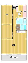 リベラル久留米 2SDKの間取図画像
