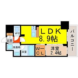 ハーモニーレジデンス名古屋EAST 1LDKの間取図画像