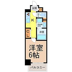 サンフィールド 1Kの間取図画像