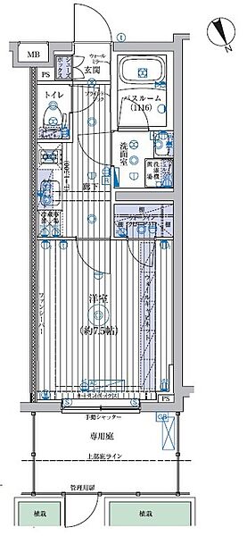 ブライズ高井戸ＤＵＥ 108｜東京都杉並区高井戸西1丁目(賃貸マンション1K・1階・26.16㎡)の写真 その2