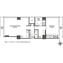 ウエリスアーバン品川タワー 2313 ｜ 東京都港区港南4丁目1-6（賃貸マンション1LDK・23階・83.82㎡） その2