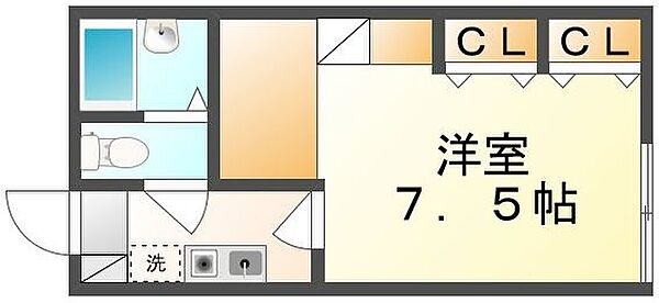 香川県高松市勅使町(賃貸アパート1K・1階・23.18㎡)の写真 その4
