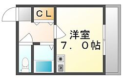 JR高徳線 昭和町駅 徒歩15分の賃貸マンション 4階ワンルームの間取り