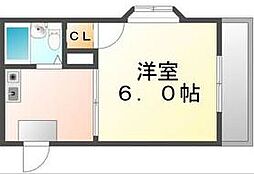 JR高徳線 昭和町駅 徒歩6分の賃貸マンション 3階1Kの間取り