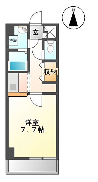 デロリアン ｜香川県高松市今里町(賃貸マンション1K・2階・27.20㎡)の写真 その4