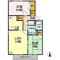 香川県丸亀市川西町北（賃貸アパート2LDK・2階・59.58㎡） その2