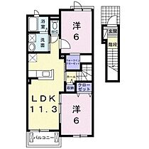 香川県高松市檀紙町（賃貸アパート2LDK・2階・58.21㎡） その2