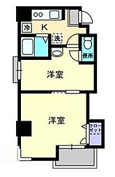 高松琴平電気鉄道琴平線 瓦町駅 徒歩5分の賃貸マンション 7階1DKの間取り