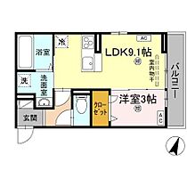 香川県高松市浜ノ町（賃貸アパート1LDK・2階・33.53㎡） その2