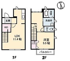 香川県高松市松縄町（賃貸アパート1LDK・1階・52.90㎡） その2